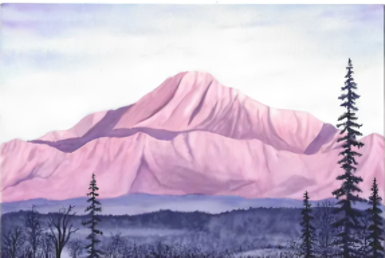 Denali Blush — watercolor by Andrea Tavenner