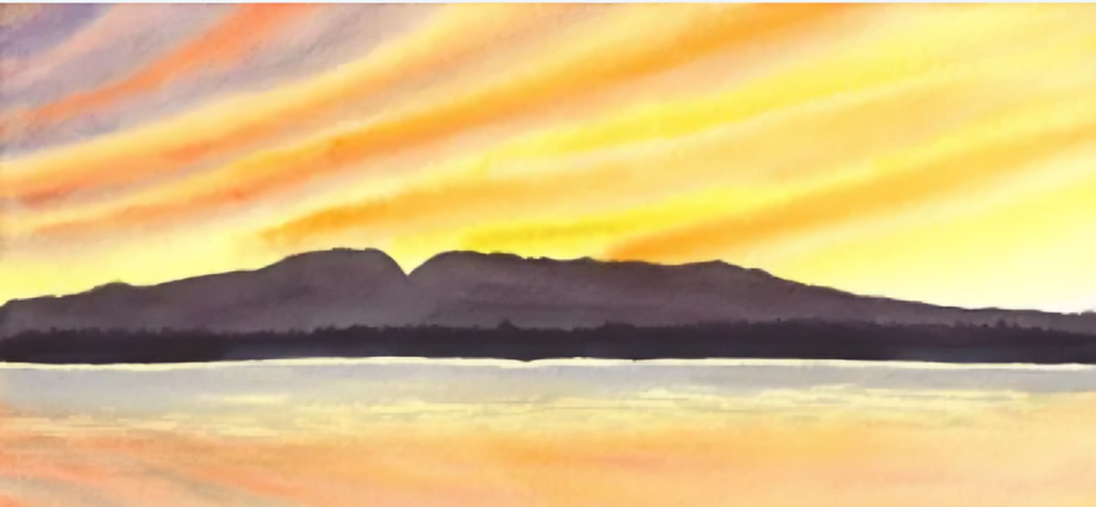 Lady Aglow — watercolor by Andrea Tavenner